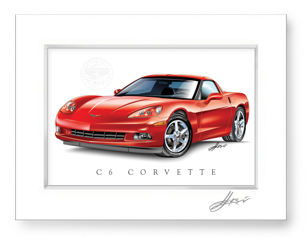 C6 Corvette Art Print-Matted - Image 5
