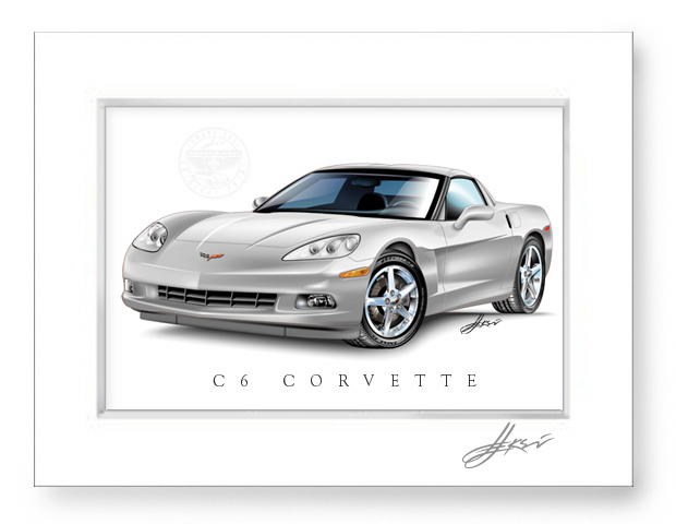 C6 Corvette Art Print-Matted - Image 6