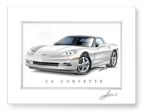 C6 Corvette Art Print-Matted - Image 7