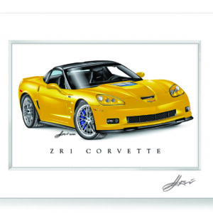 ZR1 Corvette Art Print-Matted